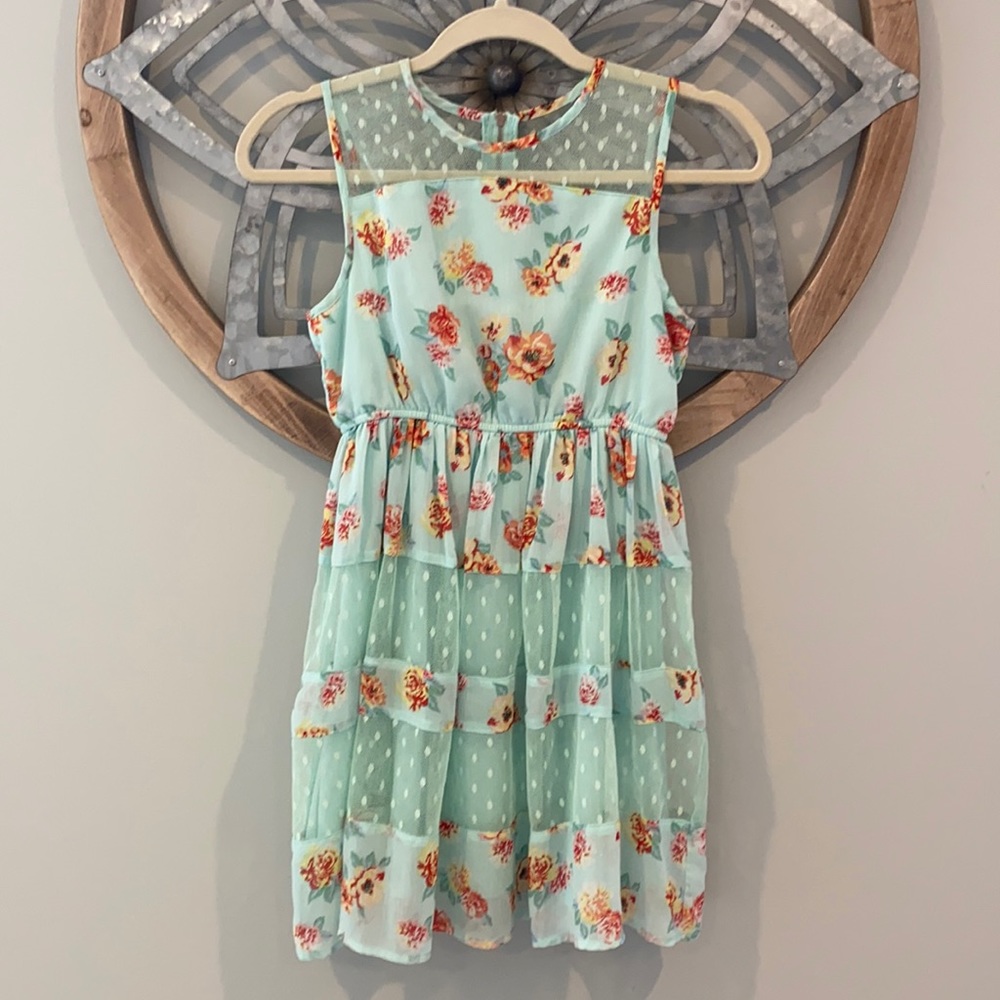 D-Signed by Disney Mint Green Dress With Flowers